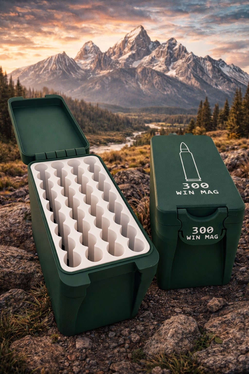 Flip Lid Ammo Box (300 Win Mag) 50 rounds