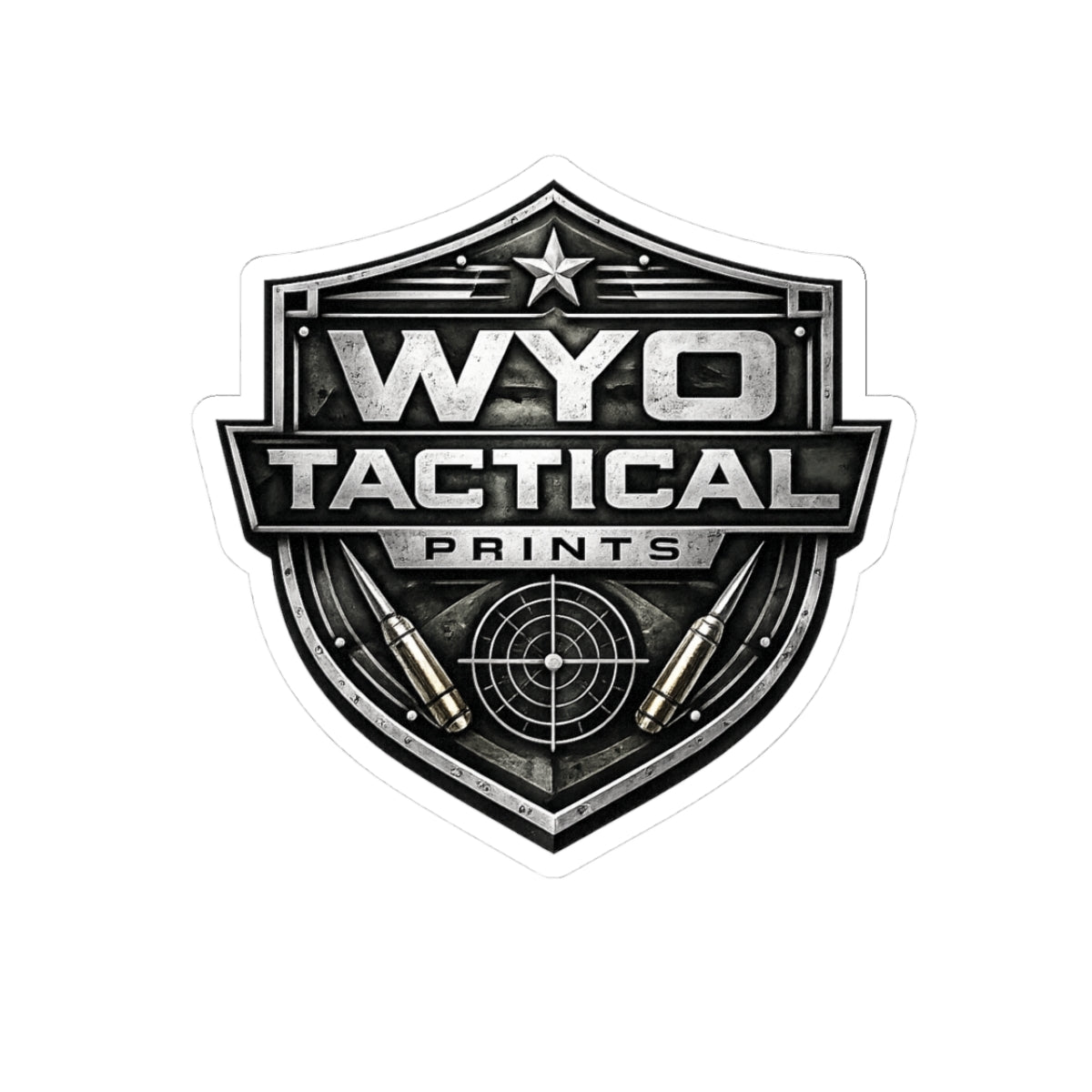 WYO Tactical Logo Sticker — Military Target Emblem Kiss-Cut Sticker