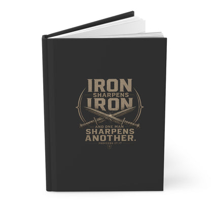 Hardcover Journal — "Iron Sharpens Iron" Christian Inspiration Notebook