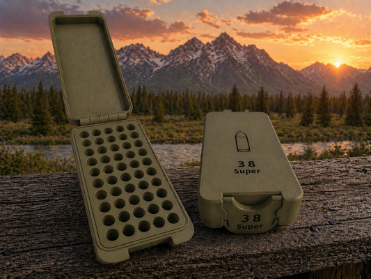 Flip Lid Ammo Box (38 Super) Holds 50
