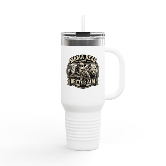 Mama Bear Travel Mug – "Mama Bear Better Aim" 40oz Insulated Tumbler