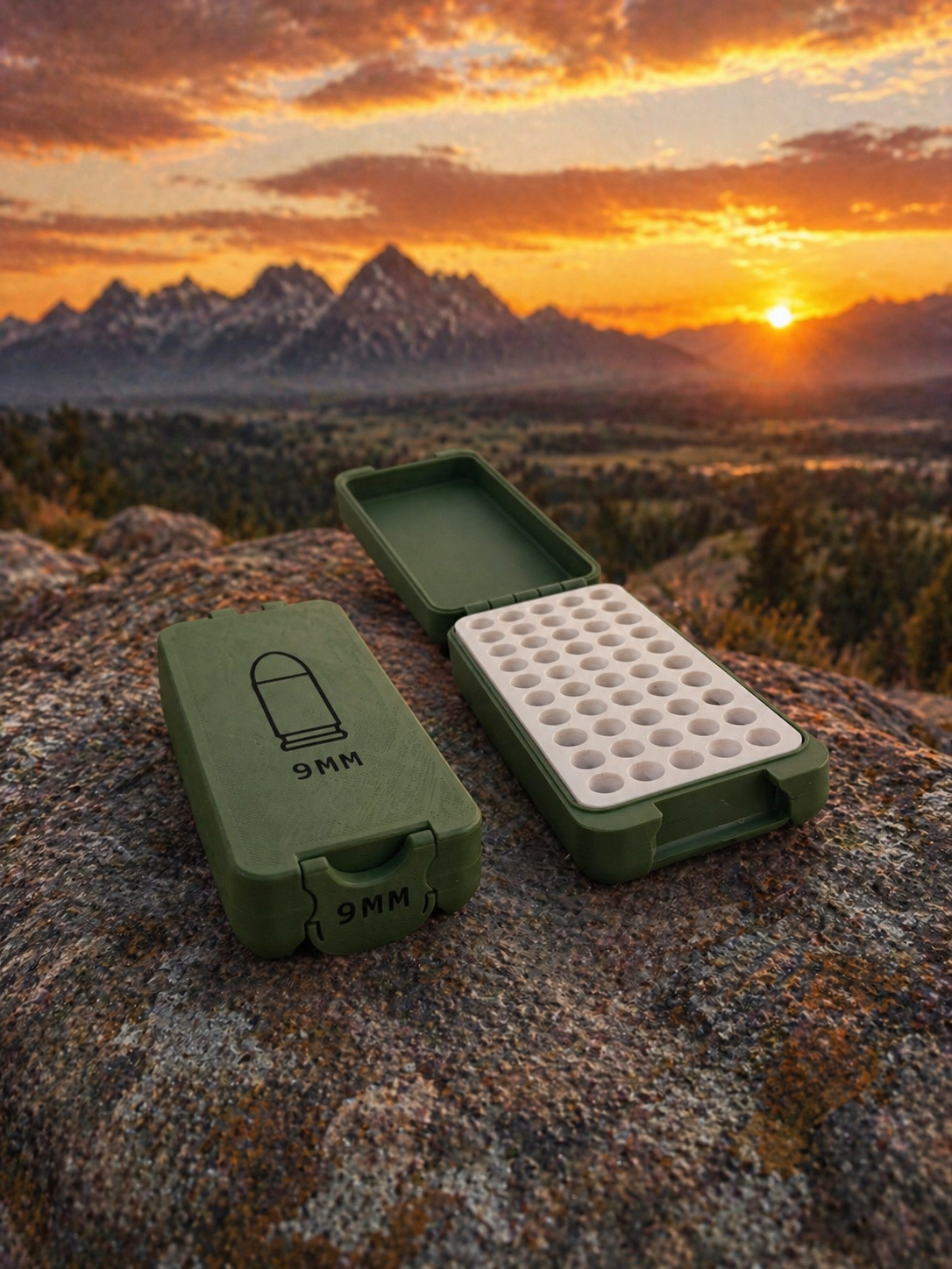 Flip Lid Ammo Box (9mm) Holds 50